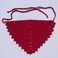 Image 2 of Crochet Cotton Bandana - Apple Red