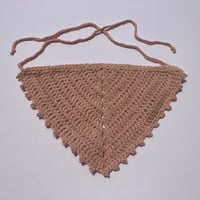 Image 1 of Crochet Cotton Bandana - Warm Blush