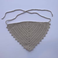 Image 1 of Crochet Cotton Bandana - Parchment