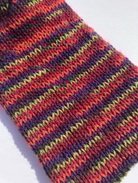 Image 4 of Double Layer Knit Beanie - 100% Wool - Harvest Multicolor