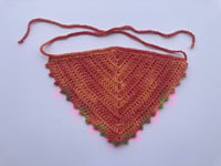 Image 2 of Crochet Cotton Bandana - Orangey