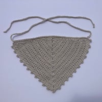 Image 2 of Crochet Cotton Bandana - Parchment