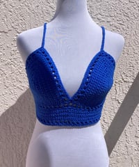 Image 1 of Royal Blue Crochet Lilly Top - Medium