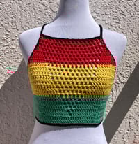 Image 1 of Rasta Inspired Crochet Valerie Top - Small & Medium