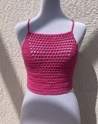 Image 1 of Hot Pink Crochet Valerie Top - Small