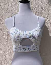 Image 1 of Happy Go Lucky Crochet Sneak A Peek Top - Small