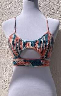 Image 1 of Coral Sea Crochet Sneak A Peek Top - Small
