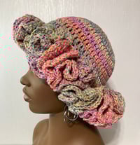 Image 4 of Ruffle Brim Crochet Hat - Candy