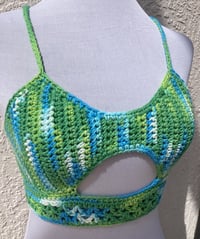 Image 2 of Emerald Ombre Crochet Sneak A Peek Top - Small