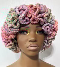 Image 6 of Ruffle Brim Crochet Hat - Candy