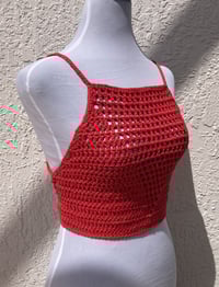 Image 4 of Red Crochet Valerie Top - Small