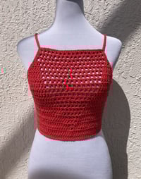 Image 5 of Red Crochet Valerie Top - Small