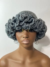 Image 3 of Ruffle Brim Crochet Hat - Composition
