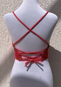 Image 6 of Red Crochet Valerie Top - Small