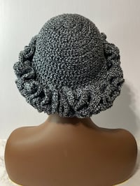 Image 4 of Ruffle Brim Crochet Hat - Composition