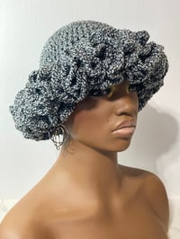 Image 5 of Ruffle Brim Crochet Hat - Composition