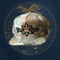 Gold World Map Snapback