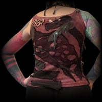 Image 2 of XXX Popsicle cannibal dyed patched textural wasteland tank top