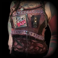 Image 1 of XXX Popsicle cannibal dyed patched textural wasteland tank top