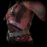 Image 3 of XXX Popsicle cannibal dyed patched textural wasteland tank top