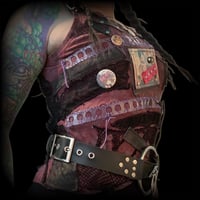 Image 4 of XXX Popsicle cannibal dyed patched textural wasteland tank top