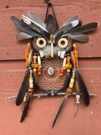 "Skelewit" Owl dream catcher