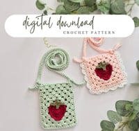Strawberry Granny Square Bag