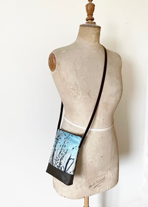 Image of Stipa grasses, crossbody velvet and waxed canvas phone bag