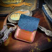 Image 1 of de Clisson Wallet - Tan & Sapphire