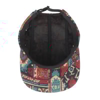 Image 3 of 5 PANEL VINTAGE TAPESTRY RED CHENILLE ADJUSTABLE STRAP BACK HAT 