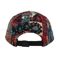 Image 4 of 5 PANEL VINTAGE TAPESTRY RED CHENILLE ADJUSTABLE STRAP BACK HAT 