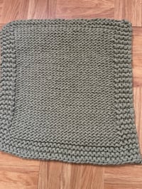 Image 2 of 12"X14" Khaki Green Knitted Placemat