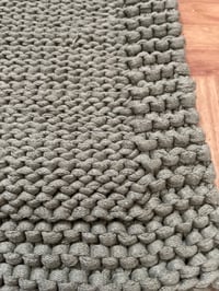 Image 3 of 12"X14" Khaki Green Knitted Placemat