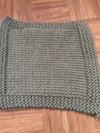 Image 4 of 12"X14" Khaki Green Knitted Placemat