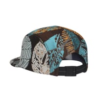 Image 3 of 5 PANEL VINTAGE TAPESTRY UNIQUE LEAF PATTERN STRAPBACK HAT