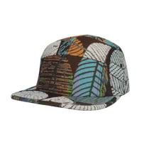 Image 2 of 5 PANEL VINTAGE TAPESTRY UNIQUE LEAF PATTERN STRAPBACK HAT
