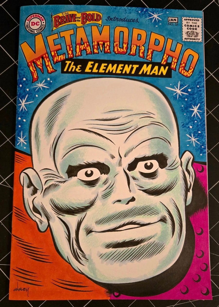 Image of METAMORPHO! The BRAVE and The BOLD #57 ORIGINAL ARTWORK SKETCH COVER!