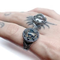 Image 3 of Lithomancy ring in oxidized sterling silver
