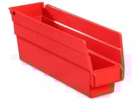 Image 2 of 30110 Red, 11-5/8" x 2-3/4" x 4" Shelf Bin $2.60 EA  (24 Per Carton)