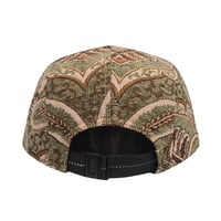 Image 4 of 5 PANEL VINTAGE TAPESTRY WOVEN FABRIC STRAPBACK HAT