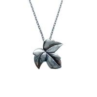 Image 1 of Poison Ivy necklace in oxidized sterling silver