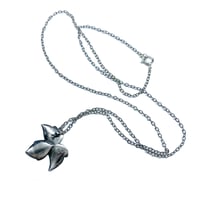 Image 3 of Poison Ivy necklace in oxidized sterling silver