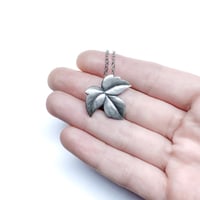 Image 4 of Poison Ivy necklace in oxidized sterling silver