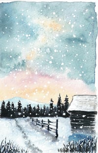 Image 1 of Tiny Winter Watercolours 7