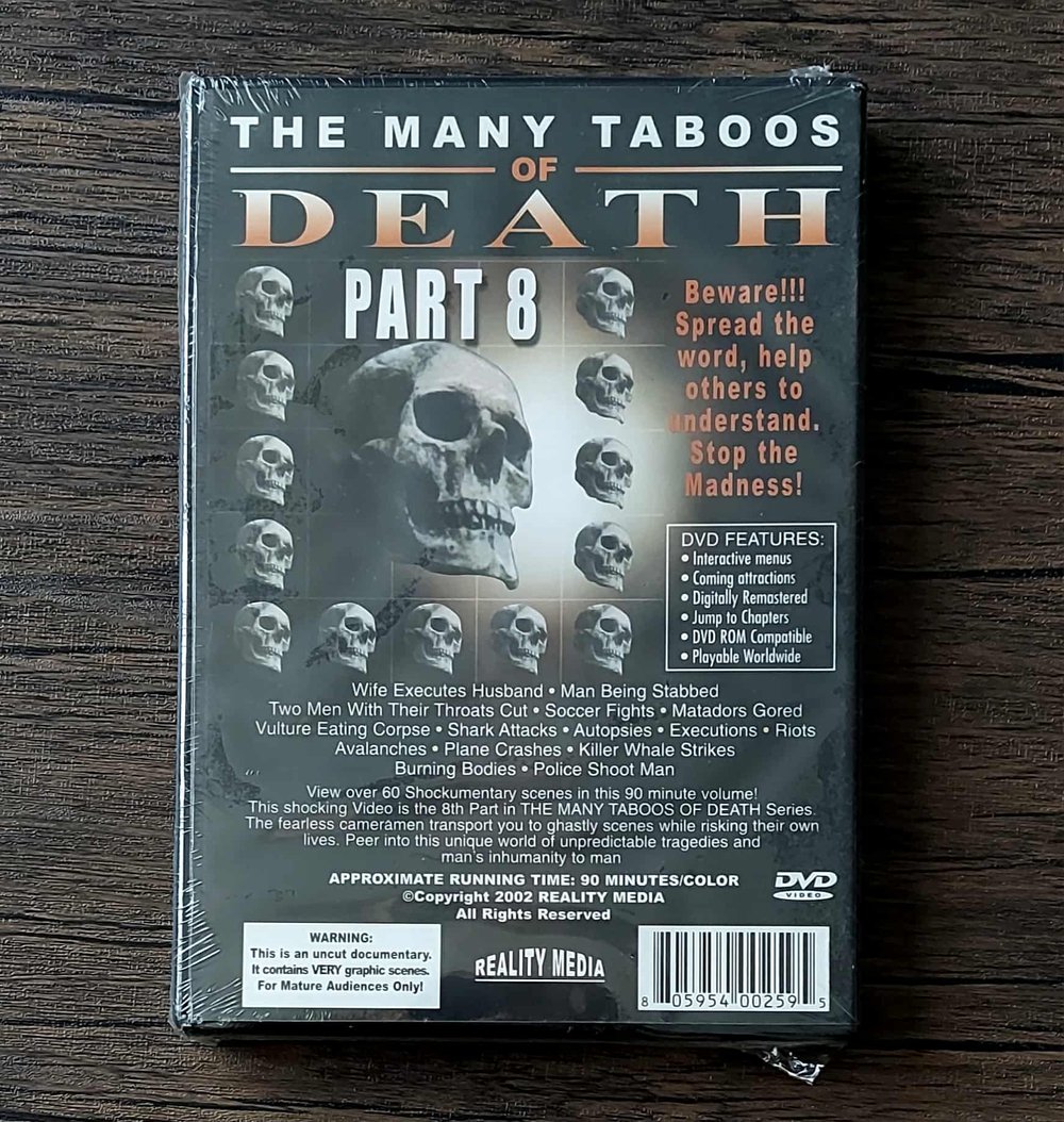 The Many Taboos of Death DVDs - NEW/SEALED