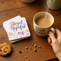 Image 2 of Coaster Set “Blessed and hopeful’