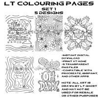 LT Colouring Pages - Set 1 - DIGITAL DOWNLOAD ONLY