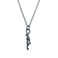 Image 1 of Snake + Hand necklace in oxidized sterling silver (ready to ship / limited edition)