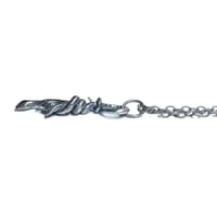 Image 2 of Snake + Hand necklace in oxidized sterling silver (ready to ship / limited edition)