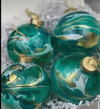 Image 4 of NEW Townsville Workshop - Alcohol Ink Christmas Baubles (Set of 3)